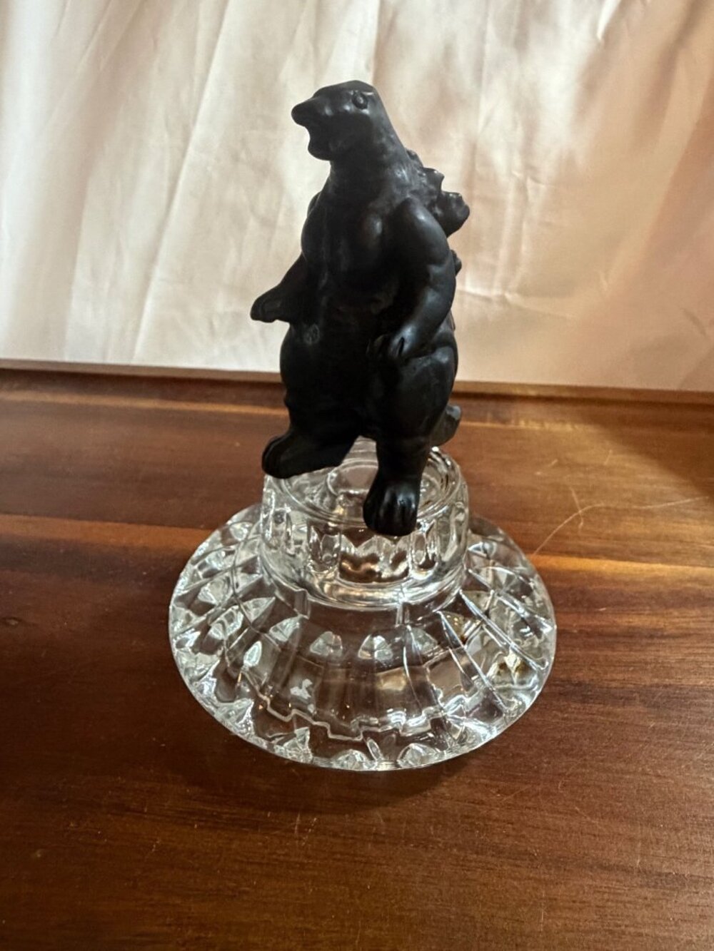 Black Obsidian Godzilla Crystal Carving